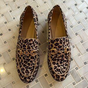 New Stuart Weitzman Owen Leopard-print loafers